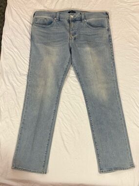 True Religion Ricky Jeans Men Sz 40 Blue Relaxed Straight Stretch Cotton Denim